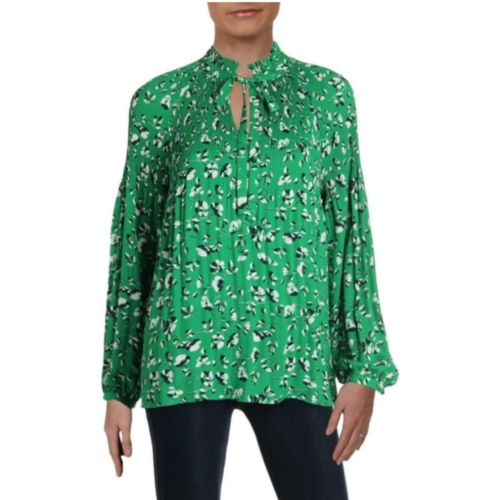 Lauren Ralph Lauren Green Floral Women's Top